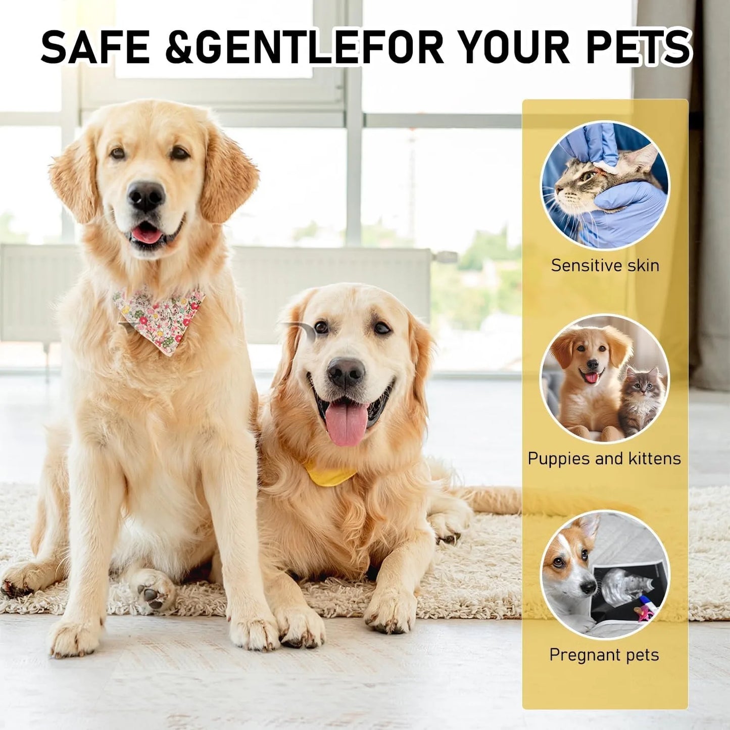 2Pcs Pet Skin Soothing Spray for Dogs Cats Itchy Skin Relief Reduces Scratching Natural Repair Spray for All Animals
