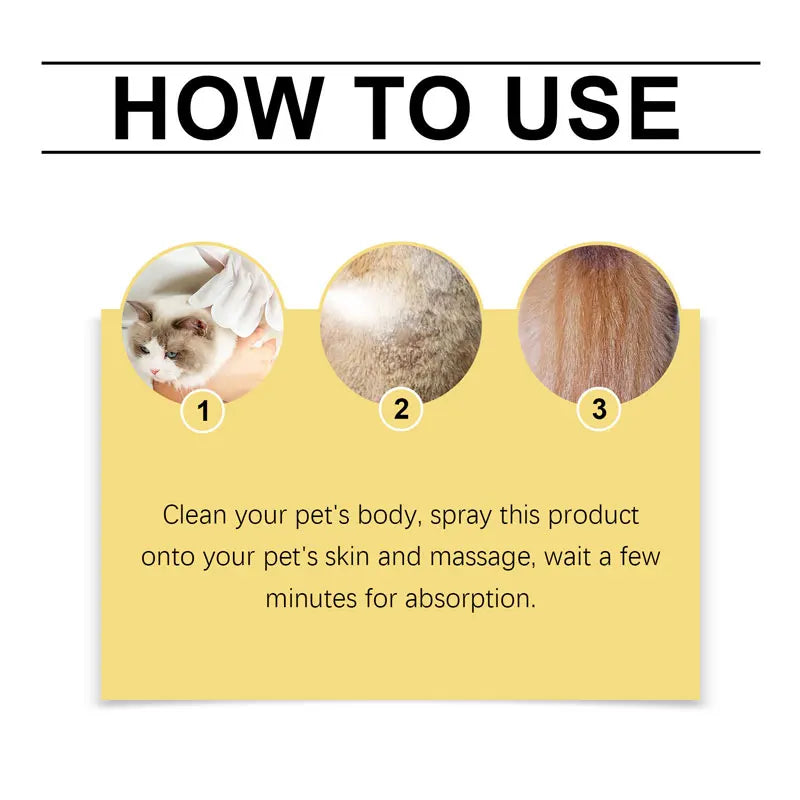 Zfuiton Pet Skin Soothing Spray, Tea Tree Oil-Free Hypoallergenic, Rapid Itch Relief 50mL