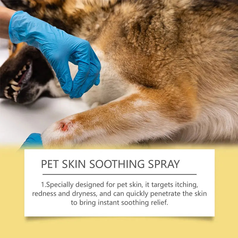 Zfuiton Pet Skin Soothing Spray, Tea Tree Oil-Free Hypoallergenic, Rapid Itch Relief 50mL