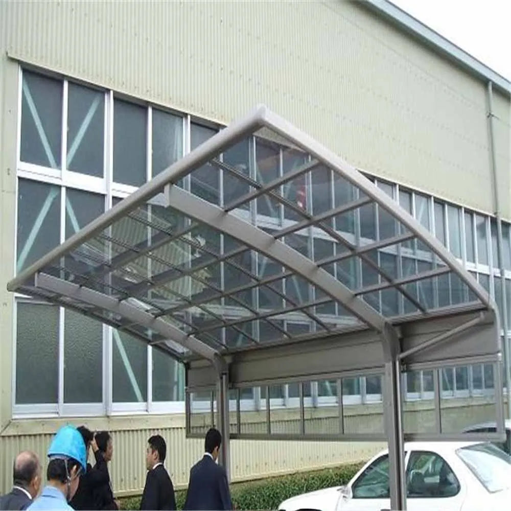 Modern Polycarbonate Canopy Carport – Waterproof Aluminum Frame Sunshade for Driveway or Garden