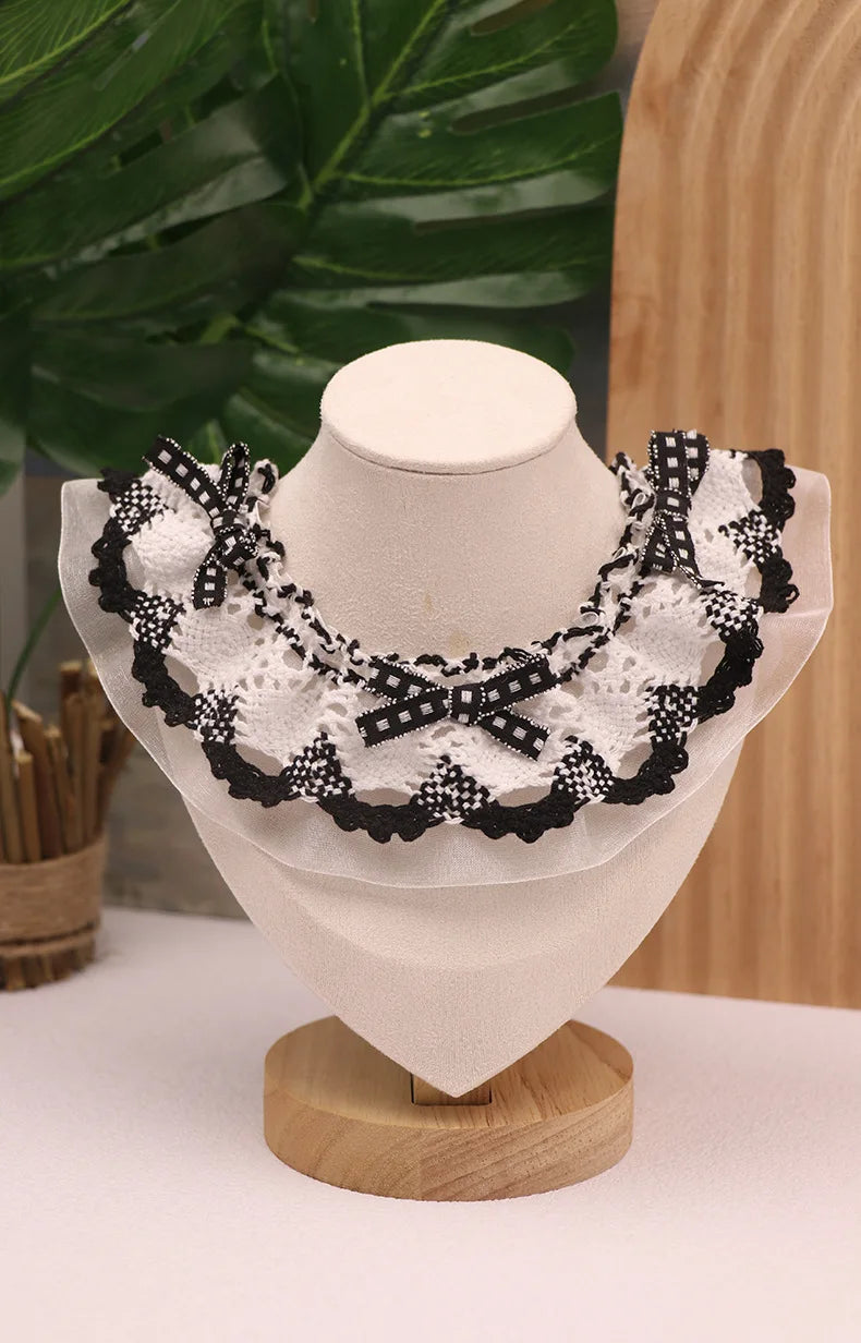Pet Spring/Summer Bow Water Scarf Cat Scarf Small Dog Teddy Cute Lace Princess Cat Shawl Pet Supplies Dog Accessories