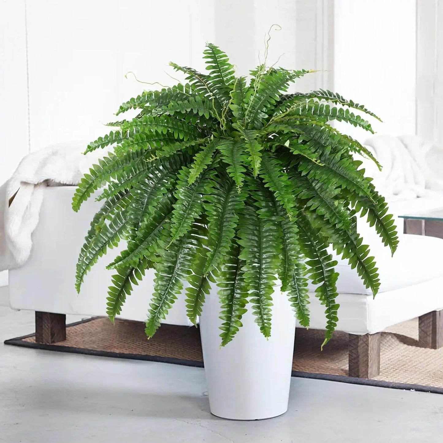 20in Persian fern Leaves Vines Home Room Decor Hanging Artificial Plant Plastic Leaf Grass Wedding Party Wall Balcony Decoration