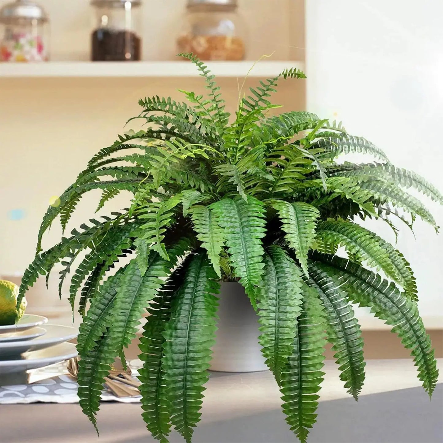 20in Persian fern Leaves Vines Home Room Decor Hanging Artificial Plant Plastic Leaf Grass Wedding Party Wall Balcony Decoration