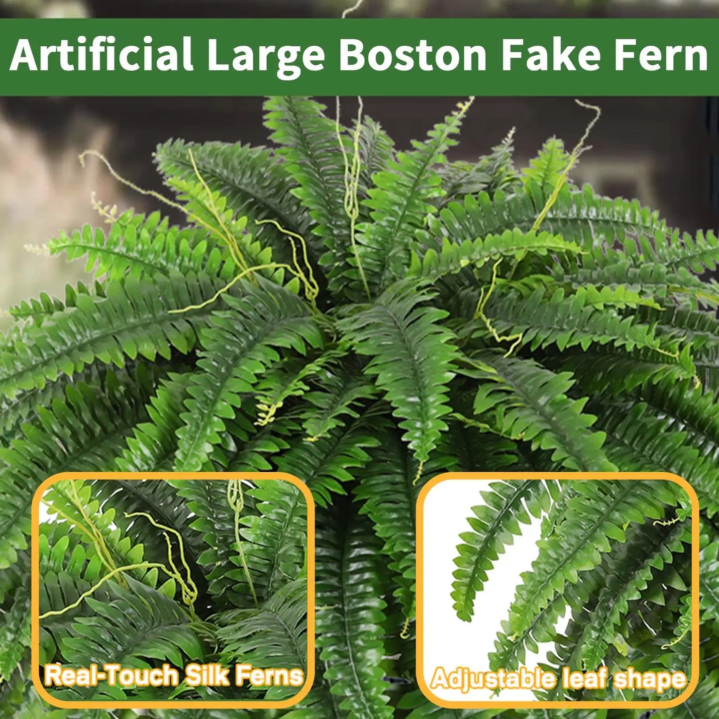 20in Persian fern Leaves Vines Home Room Decor Hanging Artificial Plant Plastic Leaf Grass Wedding Party Wall Balcony Decoration