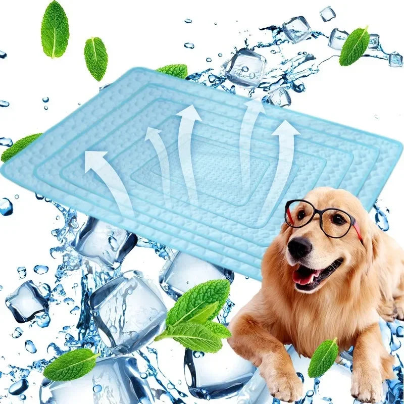 Dog Cooling Summer Pad Mat For Dogs Cat Blanket Sofa Breathable Pet Dog Bed Summer Puppy Pet Mat Car Seat Cover Pet Supplies