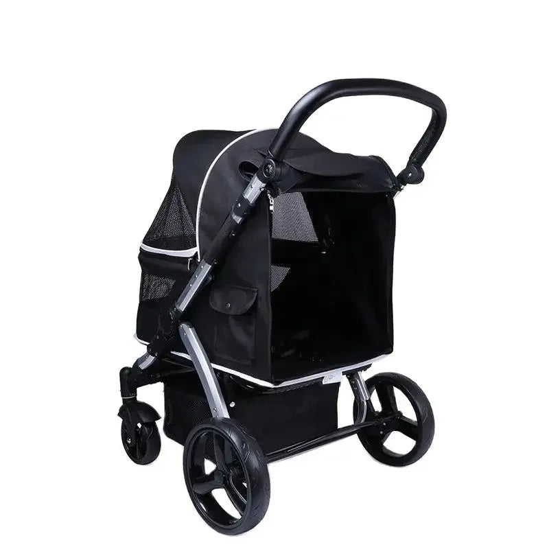 Foldable Large Size Luxury Pet Cart Large Dog Cart Multiple Cats for Outdoor Strolling Dog Walking Cart Portable 2024 Newest