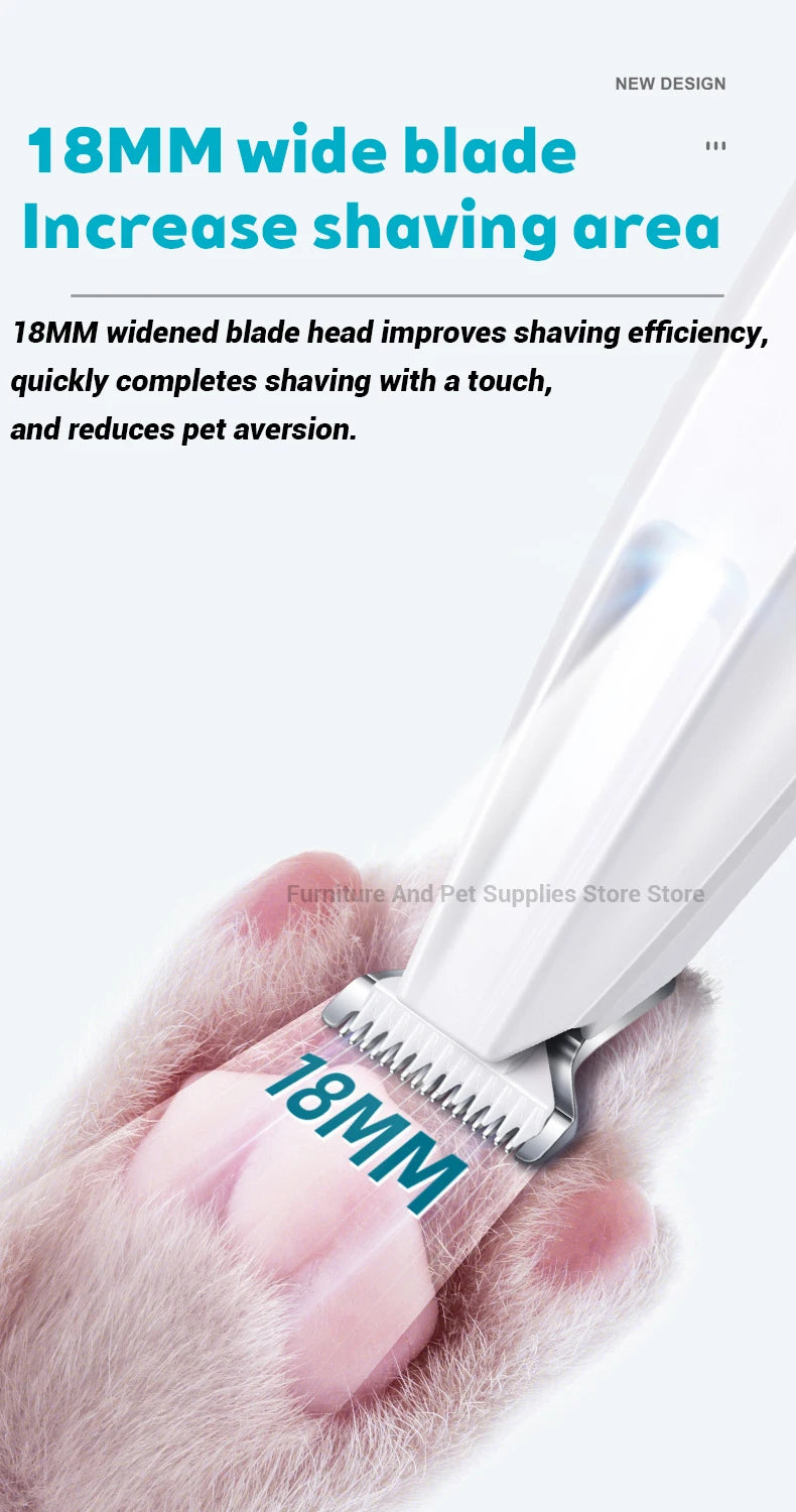 New type of dog paw trimmer with travel lock function fully waterproof pet hair trimmer with LED display screen cat hair trimmer