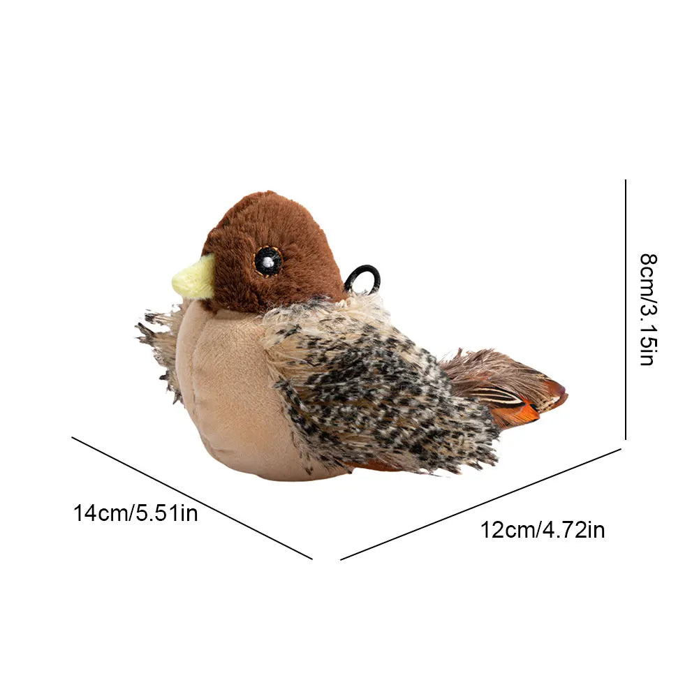 Interactive Cat Toys Flapping Bird Cat Toy Flying Wings Sparrow Catnip Toys Vivid Chirpi]ng Simulation Bird Interactive Cat Toy