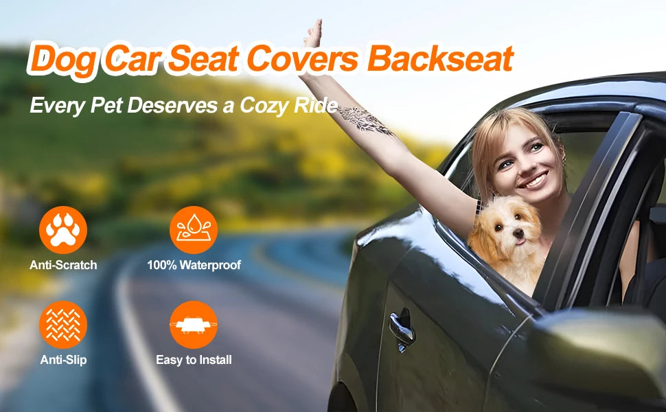 Waterproof Pet Travel Accessories Foldable Dog Car Seat  Car Pet Seat Safety Hammock Trunk Mat Car Rear Back Seat Protector