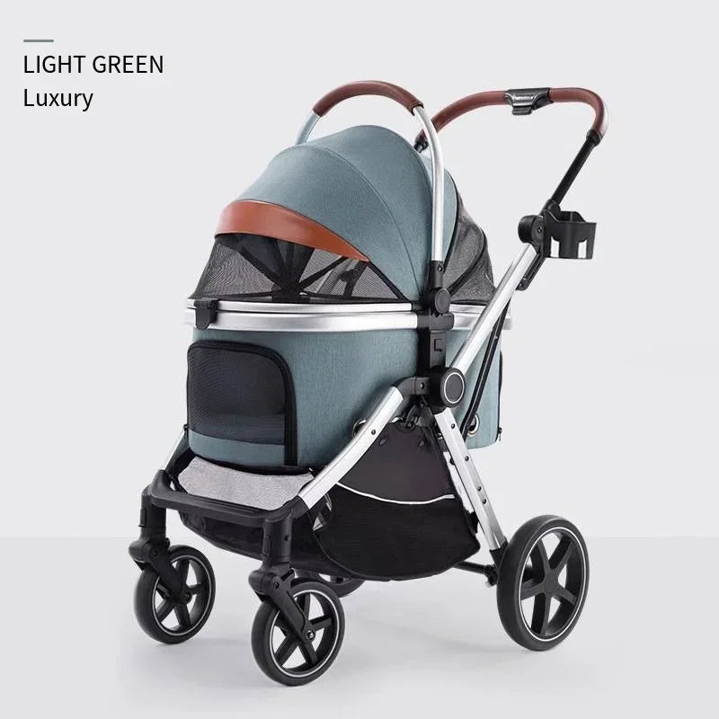Grey Trolley for 30Kgs Dogs Cat One Click Automatic Collection Pet Cart Large Space Dog Strollers Cross-border High-quality Cart