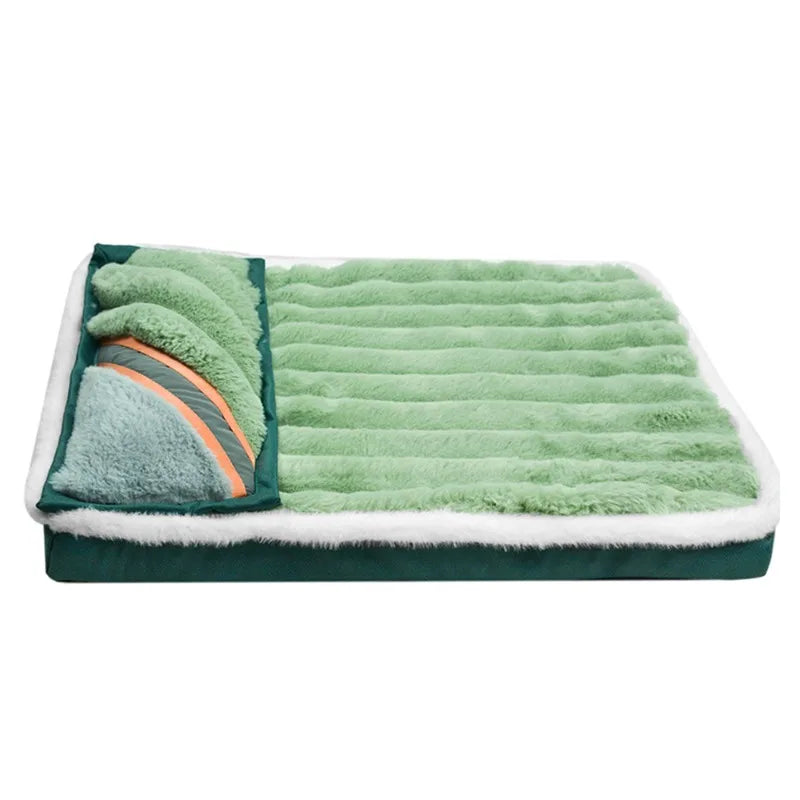 Winter Dogs Sleeping Bed Fleece Pet Blanket Detachable Cat Puppy Mat Washable Kennel Mattress Pet Supplies Large Dog Dog Bed
