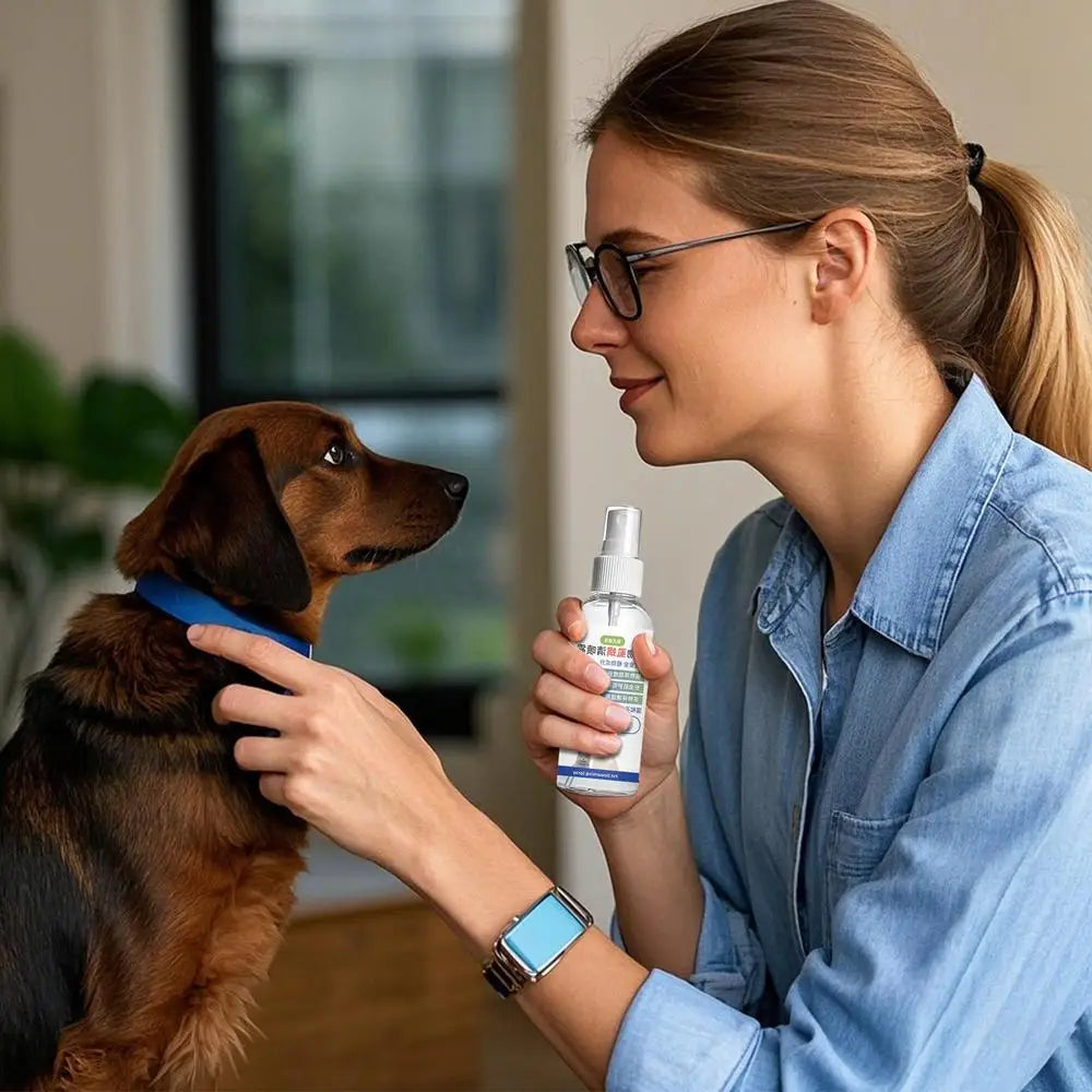 100ml Pet Insect Repellent Spray Drive Away Fleas Lice Ticks Relieve Skin Itching Suitable For Deworming Cats/Dogs