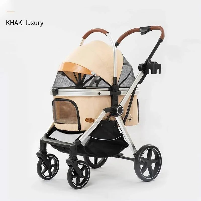 Grey Trolley for 30Kgs Dogs Cat One Click Automatic Collection Pet Cart Large Space Dog Strollers Cross-border High-quality Cart