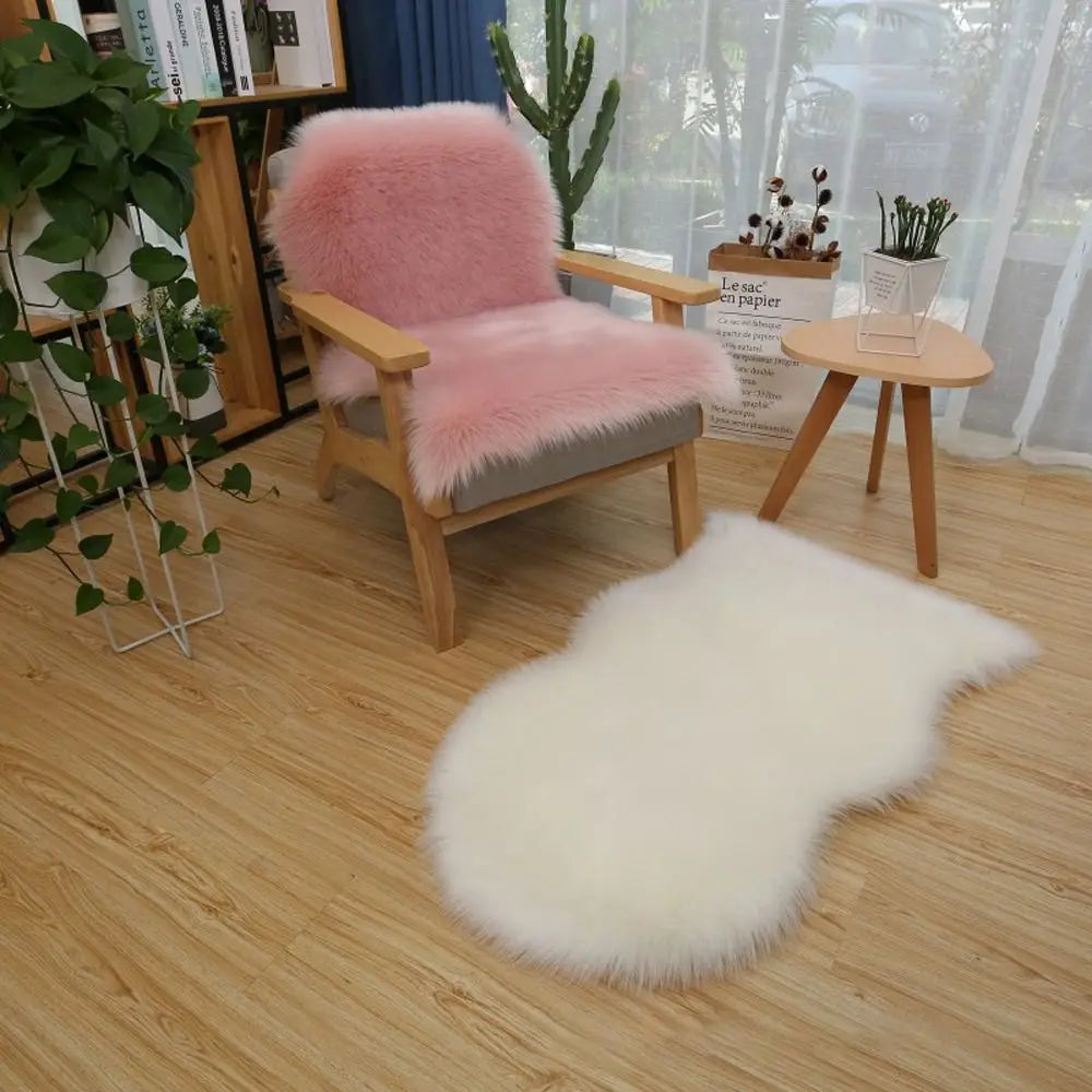 Faux Fluffy Shaggy Rugs Artificial Sheepskin Long Hair Carpet Floor Wool Fluffy Mat Home Decor Non Slip For Living Room Bedroom
