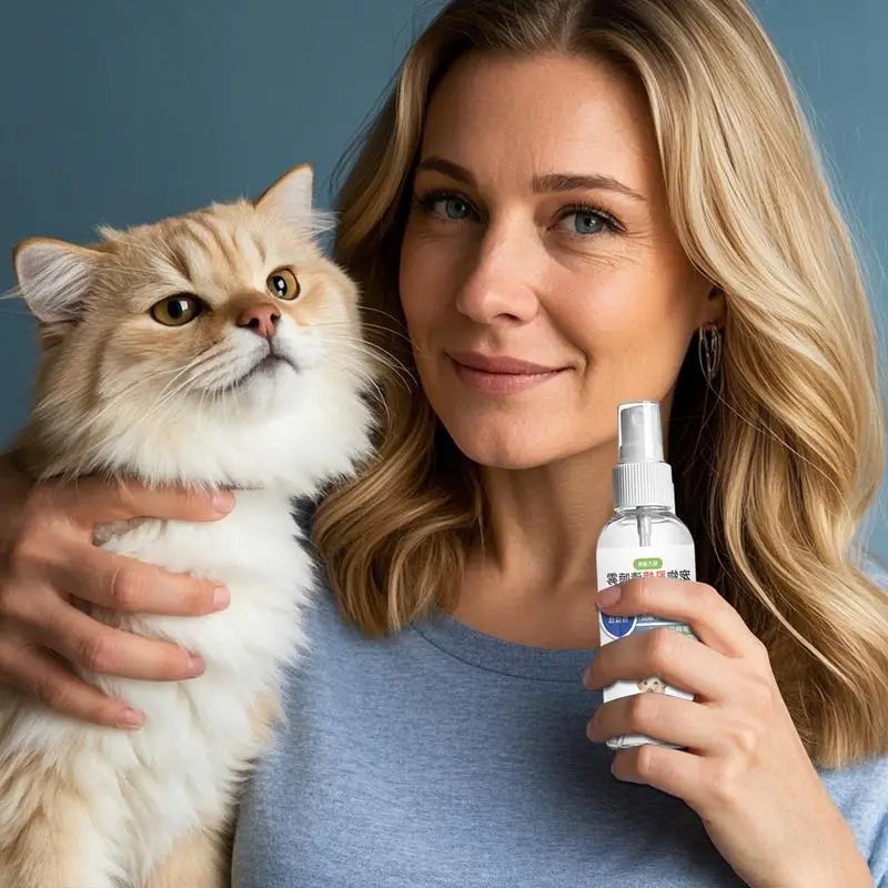 100ml Pet Insect Repellent Spray Drive Away Fleas Lice Ticks Relieve Skin Itching Suitable For Deworming Cats/Dogs