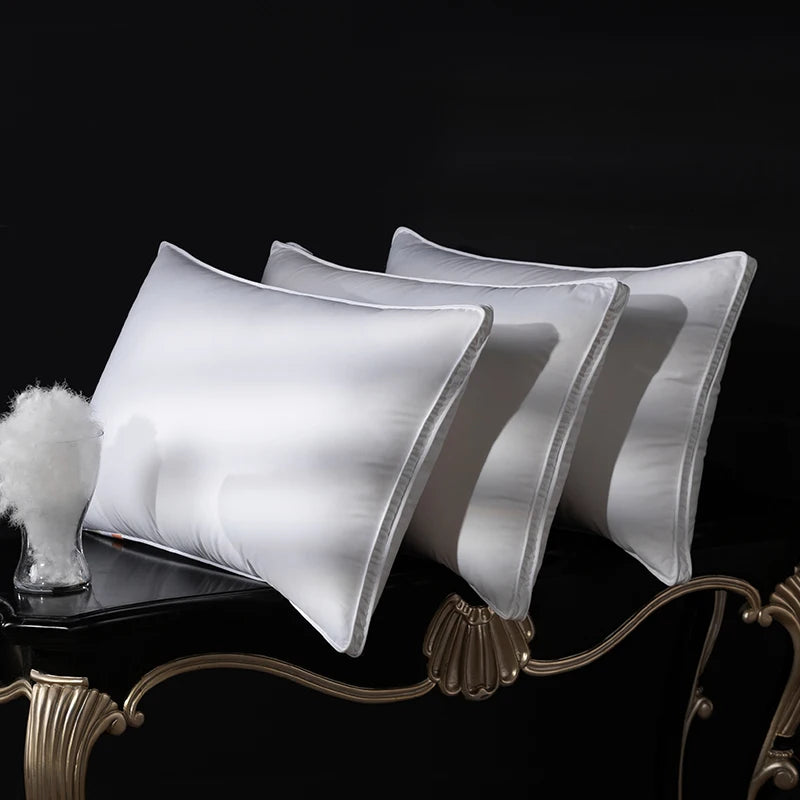 95% Pure Goose Down Pillow 1200TC Anti - Drill Pima Fabric 1000 Cleanliness 1000+ Loft Multiple Sizes (50x70cm etc.)