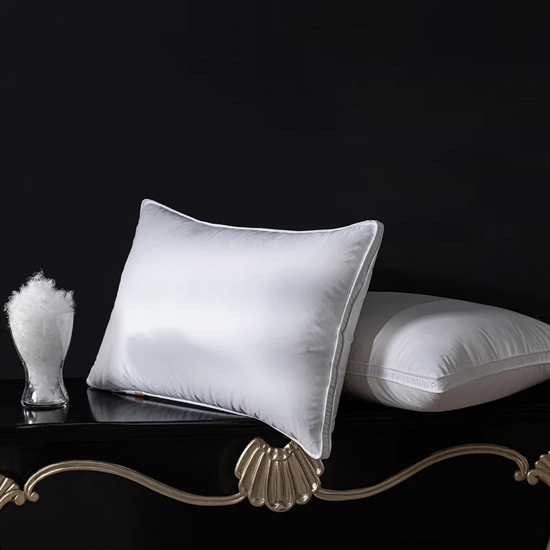 95% Pure Goose Down Pillow 1200TC Anti - Drill Pima Fabric 1000 Cleanliness 1000+ Loft Multiple Sizes (50x70cm etc.)