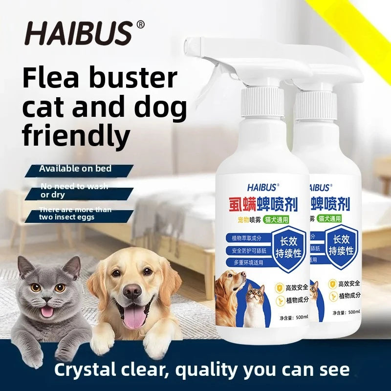 Strong external deworming for pet cats and dogs, mite, tick, flea and lice spray, deodorant, deworming, lice,mite and tick spray
