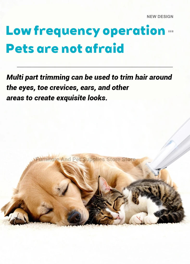 New type of dog paw trimmer with travel lock function fully waterproof pet hair trimmer with LED display screen cat hair trimmer