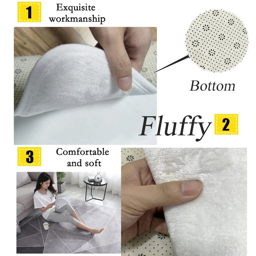 Alien Cowhide Pattern Foldable Living Room Carpet Decoration Bedroom Bedside Fluffy Rug Non-slip Short Velvet Luxury Floor Mat