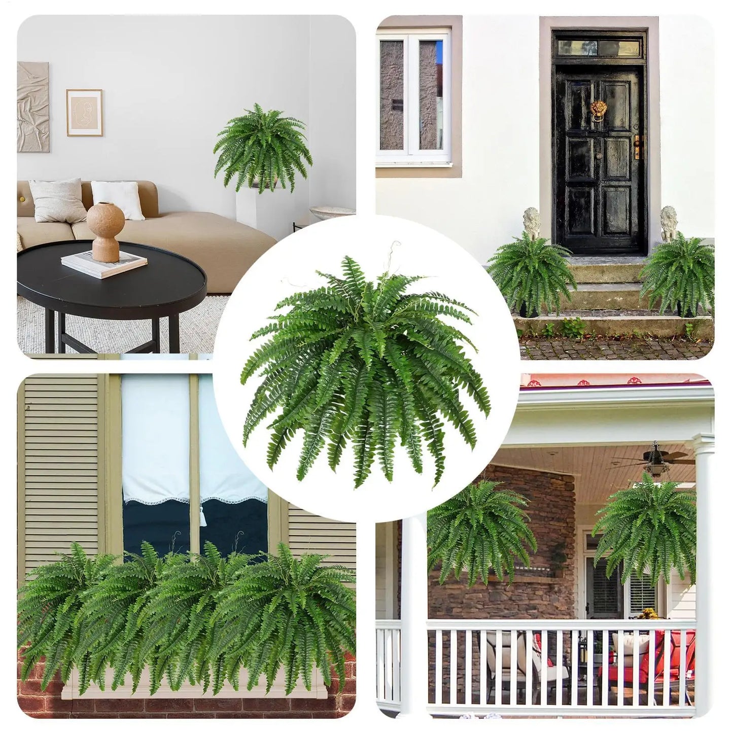 20in Persian fern Leaves Vines Home Room Decor Hanging Artificial Plant Plastic Leaf Grass Wedding Party Wall Balcony Decoration