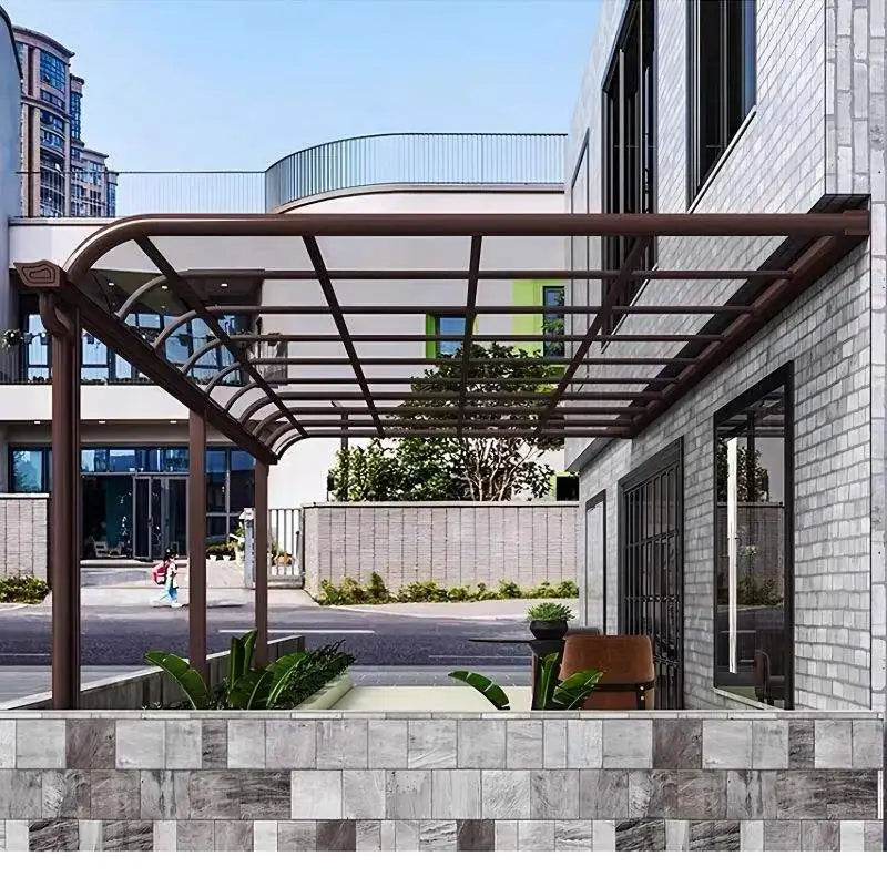 Cantilever Aluminum Carport with Durable Polycarbonate Roof –Custom Size Window Awnings: Polycarbonate Front Door Canopy Covers