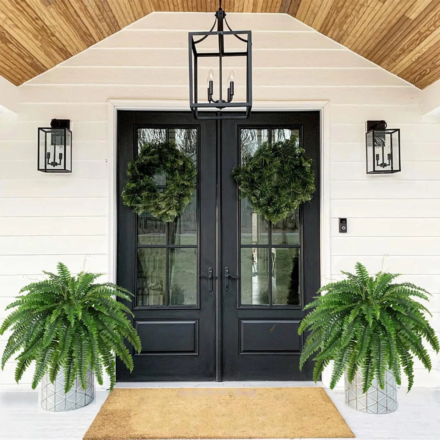 20in Persian fern Leaves Vines Home Room Decor Hanging Artificial Plant Plastic Leaf Grass Wedding Party Wall Balcony Decoration