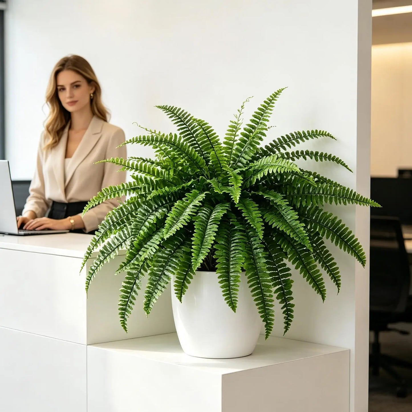 20in Persian fern Leaves Vines Home Room Decor Hanging Artificial Plant Plastic Leaf Grass Wedding Party Wall Balcony Decoration