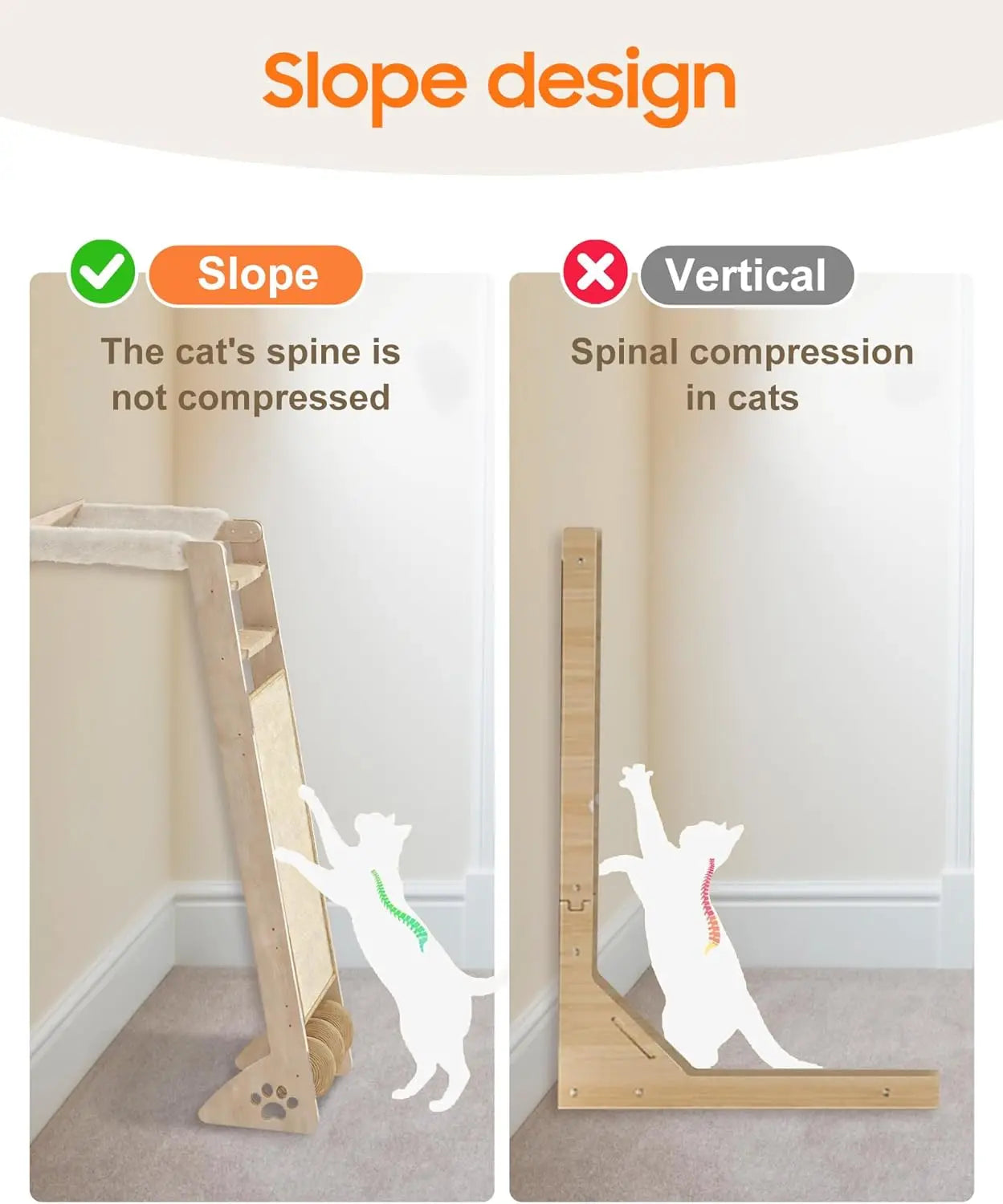 51'' Cat Window Perch with Sisal Pad, Extra-Wide Cat Scratcher with Suction Cups for Glass, Sisal Ball Hammock Ladder fo