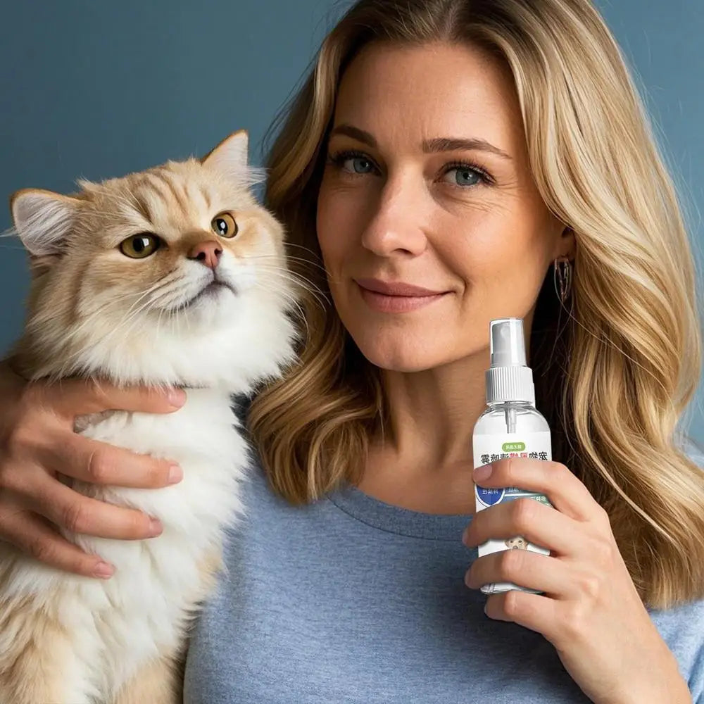 100ml Pet Insect Repellent Spray Drive Away Fleas Lice Ticks Relieve Skin Itching Suitable For Deworming Cats/Dogs